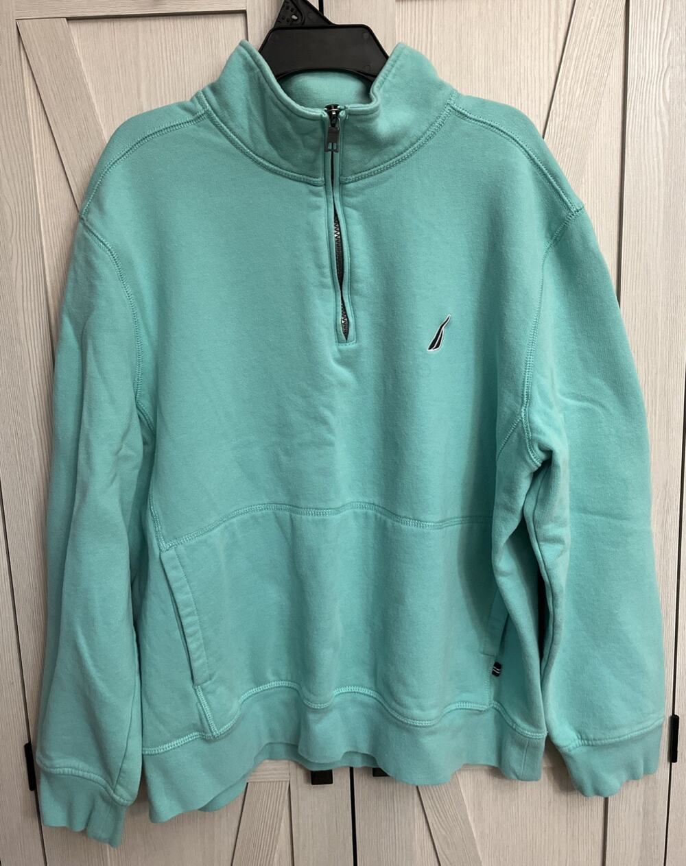 Nautica Zip Up Seafoam Sweater Women’s Large